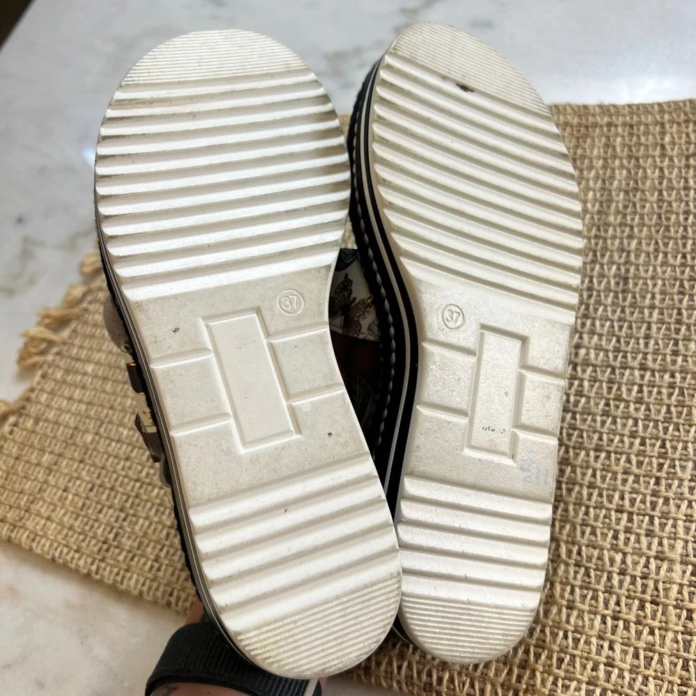 LArtiste Spring Step Naomi Monarch Butterfly Floral Platform Sandals Size 37‎ - Picture 8 of 9